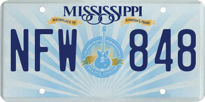 MS license plate NFW848