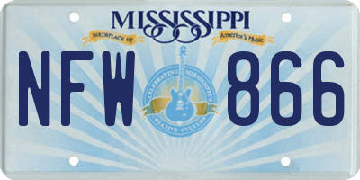 MS license plate NFW866