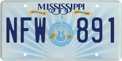 MS license plate NFW891