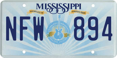 MS license plate NFW894