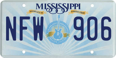 MS license plate NFW906