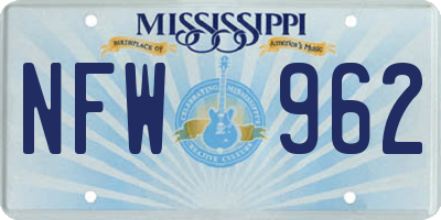 MS license plate NFW962