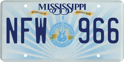 MS license plate NFW966