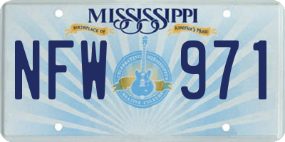 MS license plate NFW971