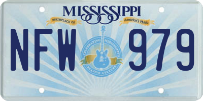MS license plate NFW979