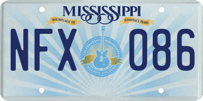 MS license plate NFX086