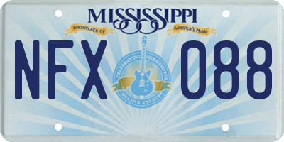 MS license plate NFX088