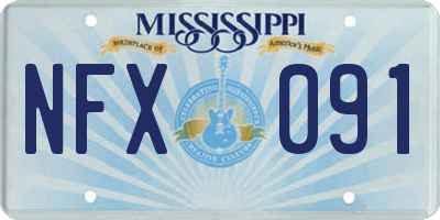 MS license plate NFX091