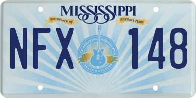 MS license plate NFX148