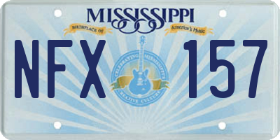 MS license plate NFX157