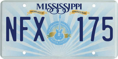 MS license plate NFX175
