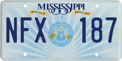 MS license plate NFX187