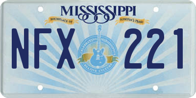 MS license plate NFX221
