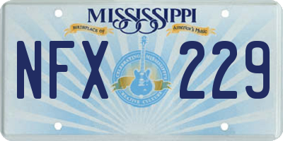 MS license plate NFX229