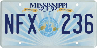MS license plate NFX236