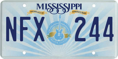 MS license plate NFX244