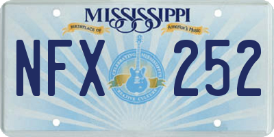 MS license plate NFX252