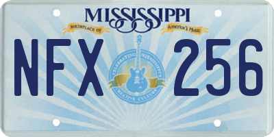 MS license plate NFX256