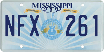 MS license plate NFX261