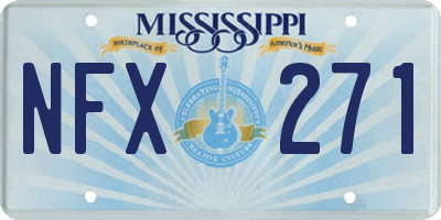 MS license plate NFX271