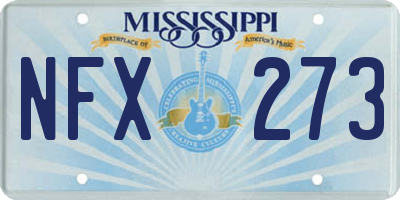 MS license plate NFX273