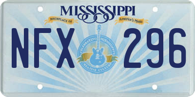 MS license plate NFX296