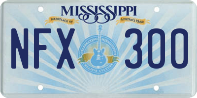 MS license plate NFX300