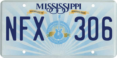 MS license plate NFX306