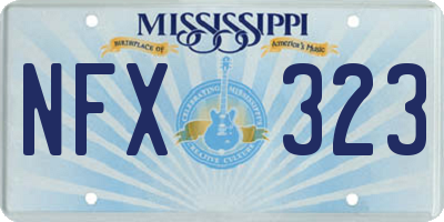 MS license plate NFX323