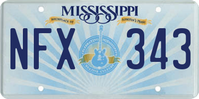 MS license plate NFX343