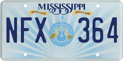 MS license plate NFX364
