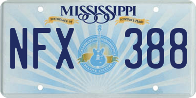 MS license plate NFX388