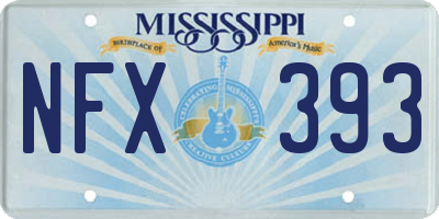 MS license plate NFX393