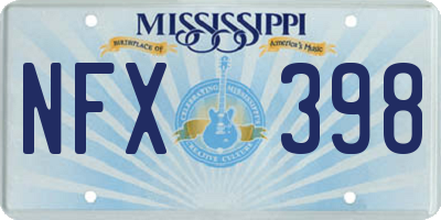 MS license plate NFX398