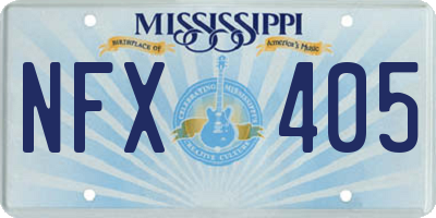 MS license plate NFX405