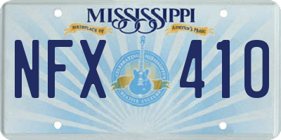 MS license plate NFX410