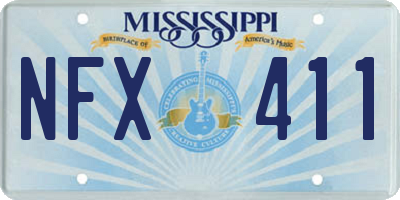 MS license plate NFX411