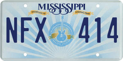 MS license plate NFX414
