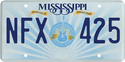 MS license plate NFX425