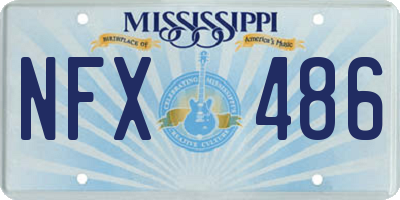 MS license plate NFX486