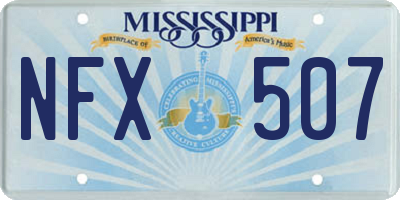 MS license plate NFX507