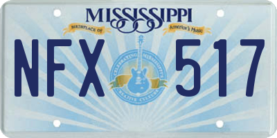 MS license plate NFX517