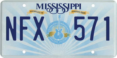MS license plate NFX571