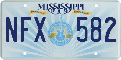 MS license plate NFX582