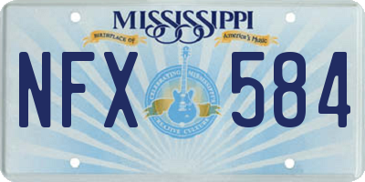 MS license plate NFX584