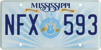 MS license plate NFX593