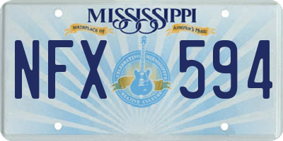 MS license plate NFX594