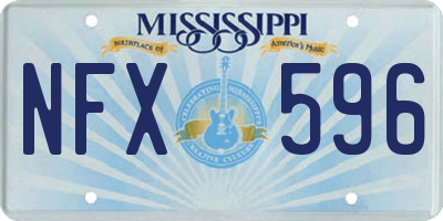 MS license plate NFX596