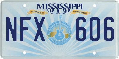 MS license plate NFX606