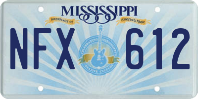 MS license plate NFX612